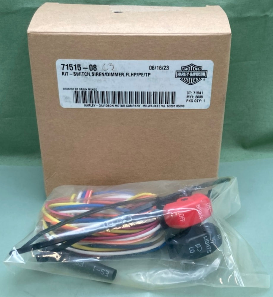 Harley Davidson 71515-08 SWITCH KIT SIREN/DIMMER New Genuine
