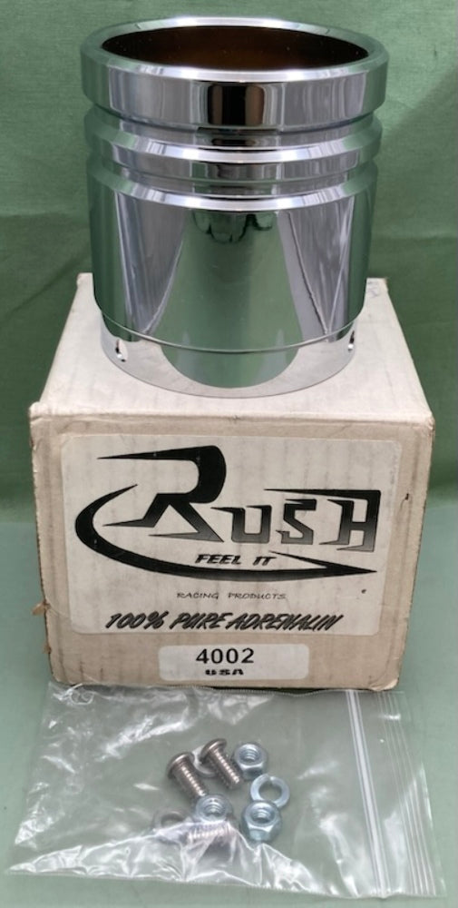 Rush 4002 Chrome Exhaust 4in. Performance Muffler Tip New Genuine