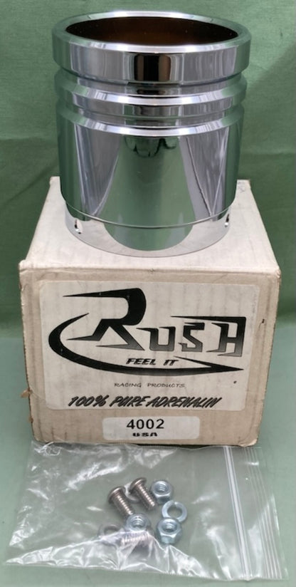 Rush 4002 Chrome Exhaust 4in. Performance Muffler Tip New Genuine