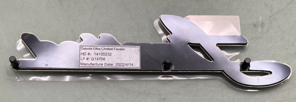 Harley Davidson 14100232 Nameplate Front Fender New Genuine