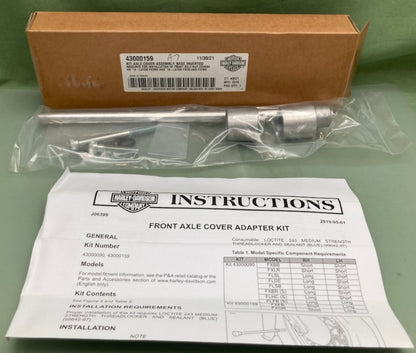Harley Davidson 43000159 Front Axle Cover Installation Kit New Genuine