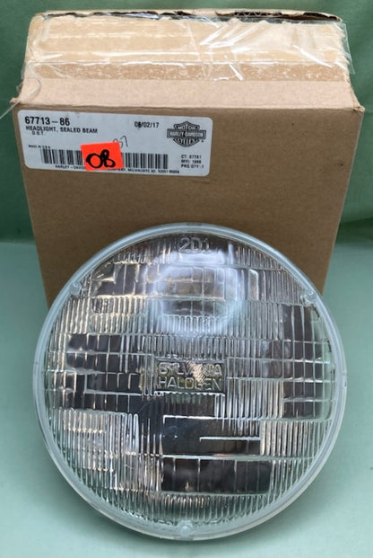 Harley Davidson 67713-86 HEADLIGHT, SEALED BEAM New Genuine