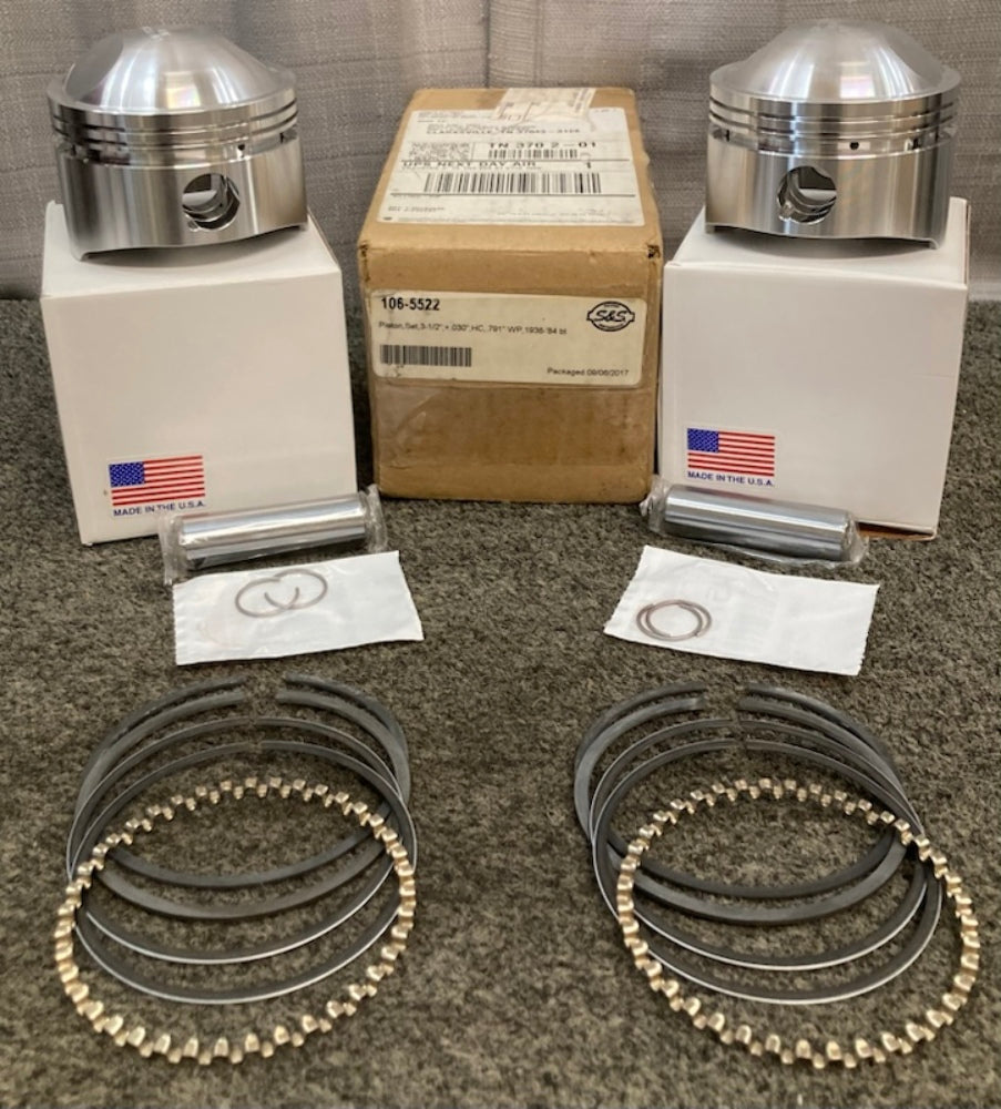 S&S 106-5522 Forged High Compression Piston Kit .030" New Genuine