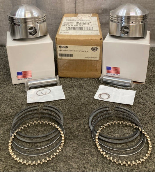 S&S 106-5522 Forged High Compression Piston Kit .030" New Genuine