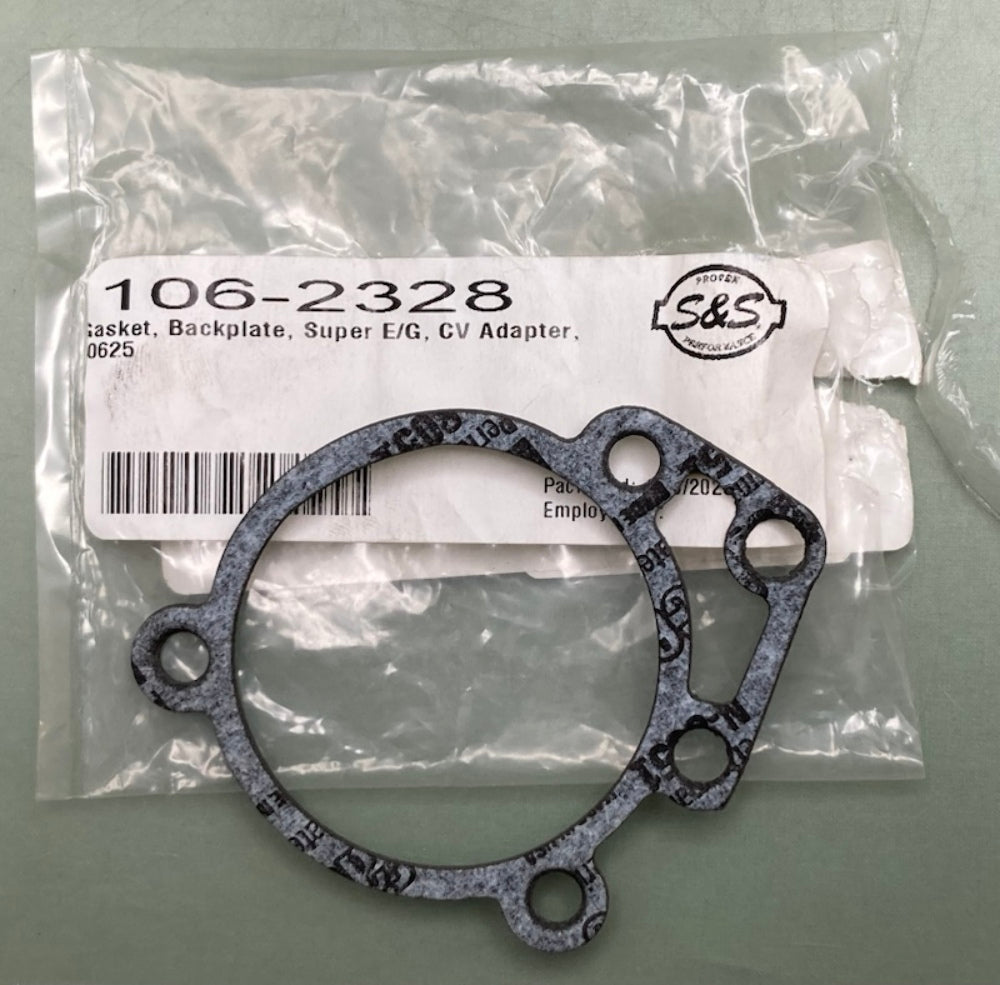 S&S 106-2328 Backplate Gasket for CV Adaptor .0625"  0934-4760 New Genuine
