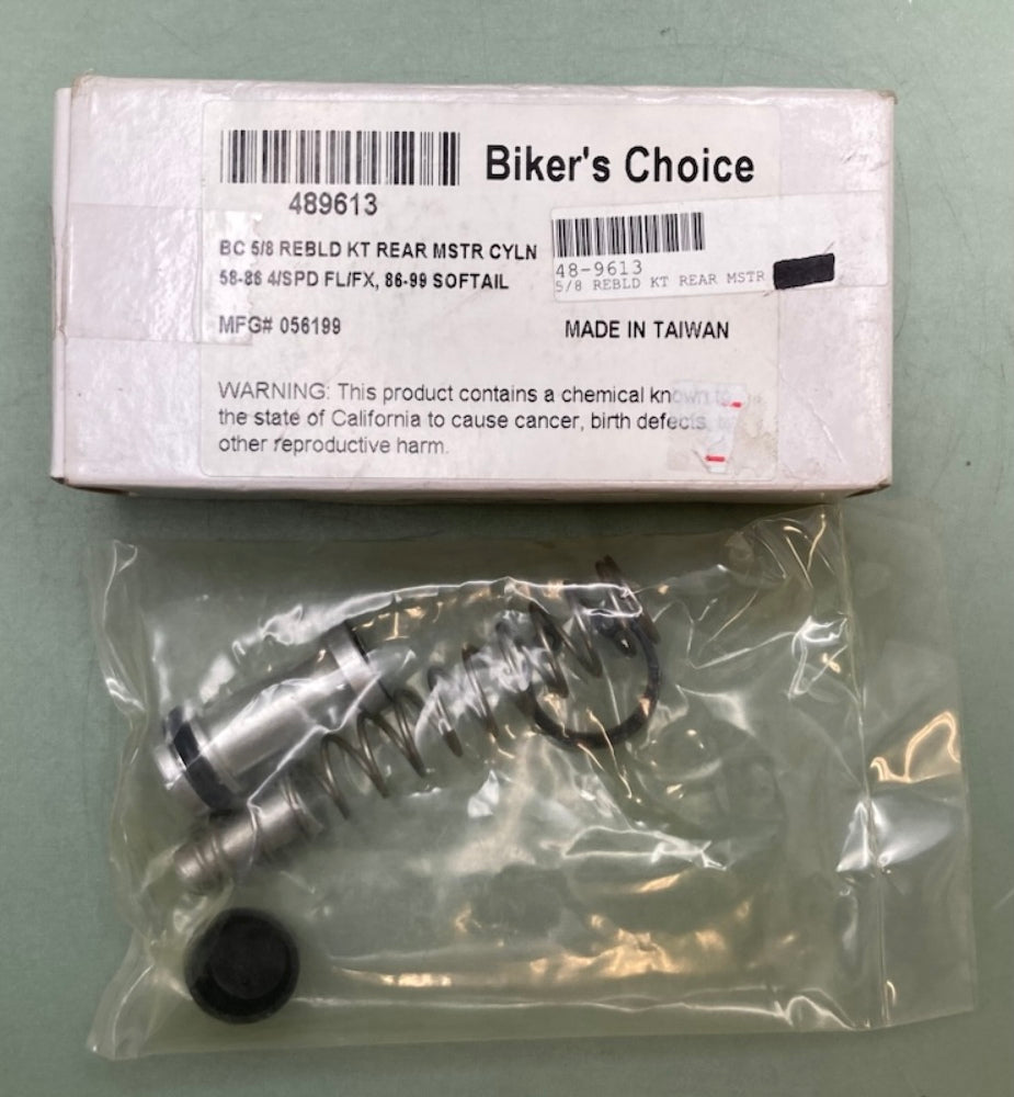 Biker's Choice 489613 Master Cylinder Rebuild Kit 5/8 New Genuine