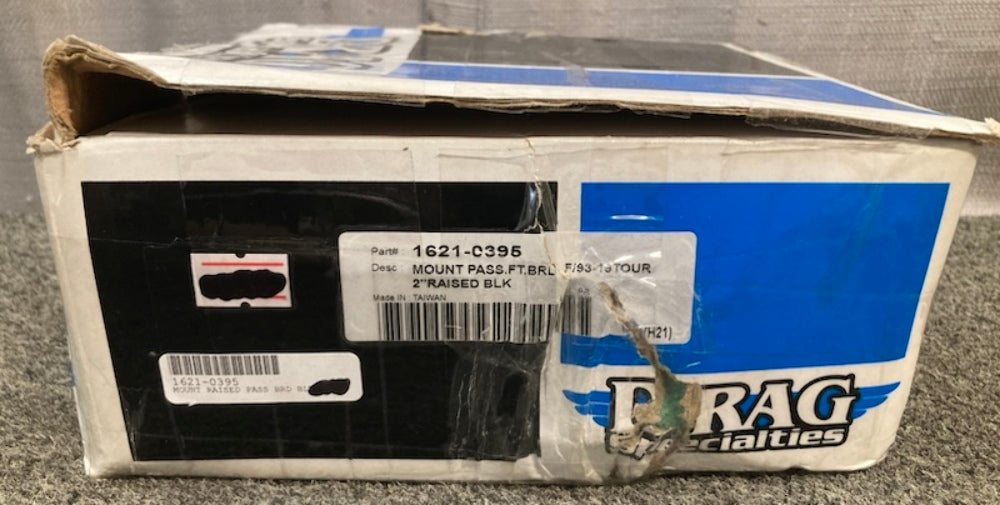 Drag Specialties 1621-0395 Passenger Footboard Raised Mount BLACK New Genuine