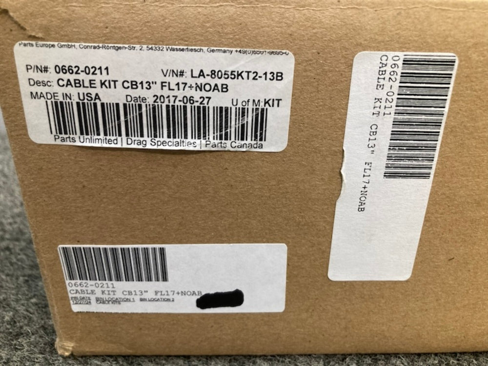 LA CHOPPERS LA-8055KT2-13B Cable/Brake Line Kit Black 0662-0211 New Genuine