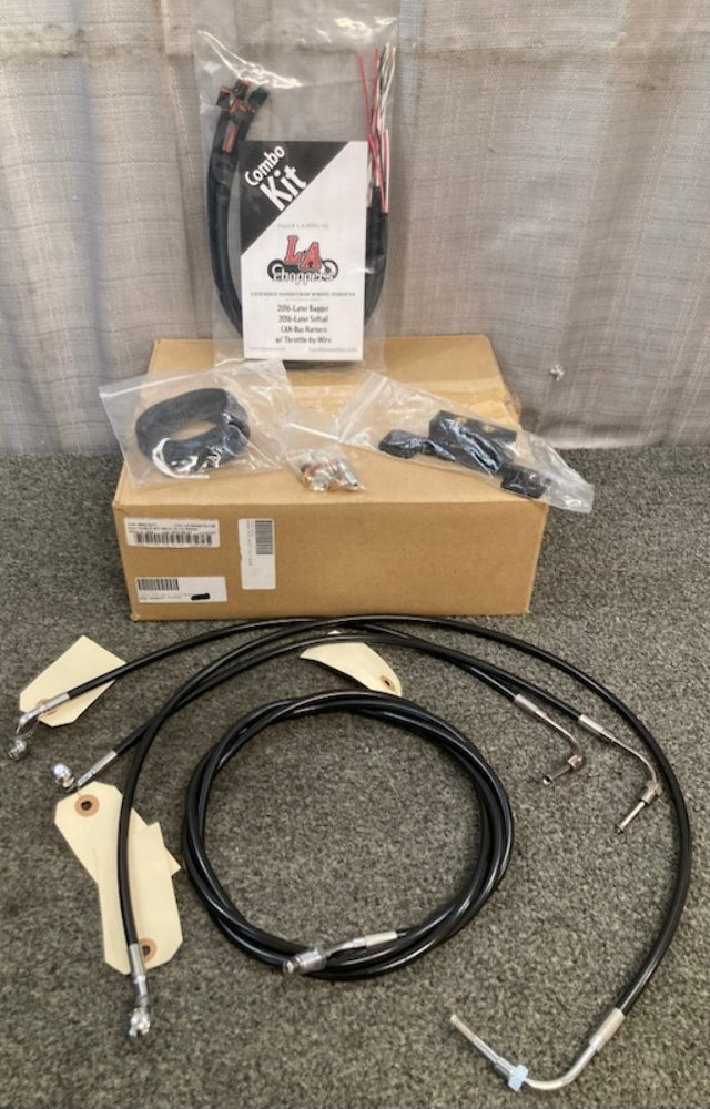 LA CHOPPERS LA-8055KT2-13B Cable/Brake Line Kit Black 0662-0211 New Genuine