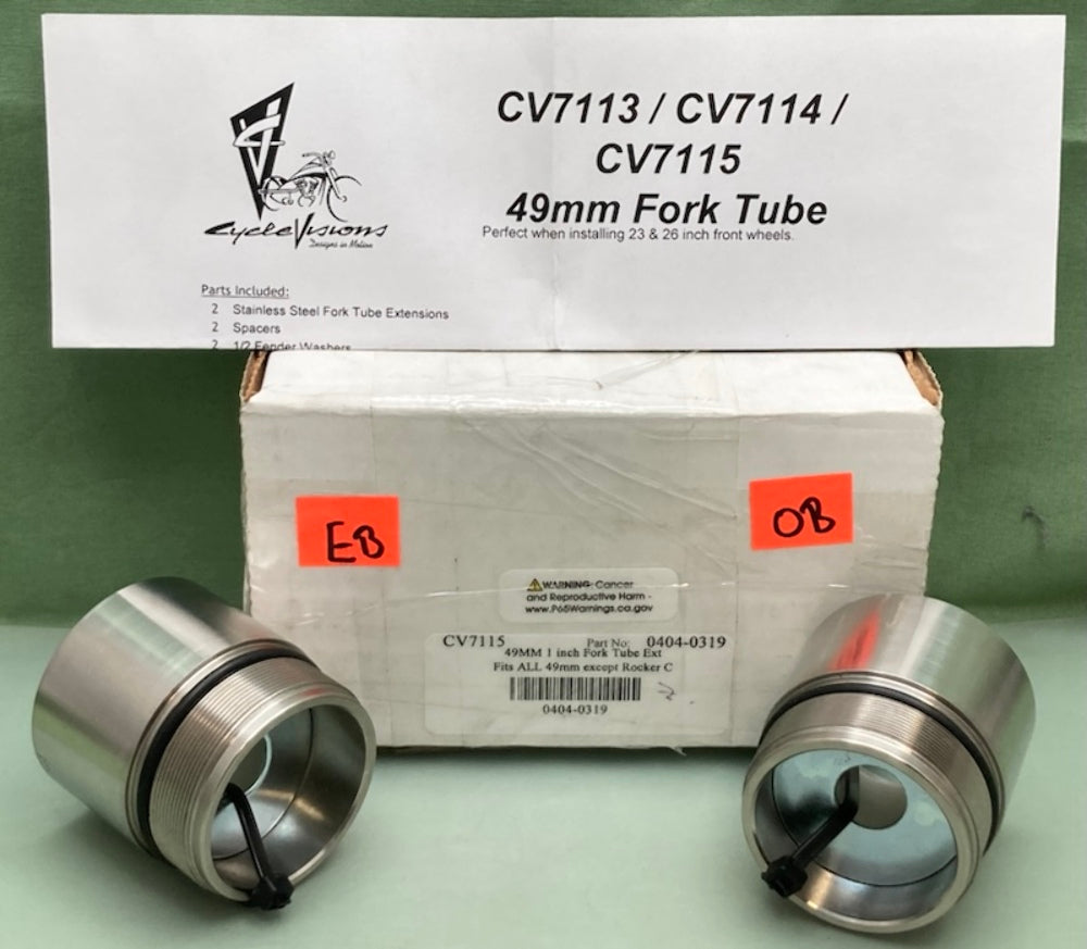 Cycle Visions 0404-0319 Fork Tube Extensions New Genuine