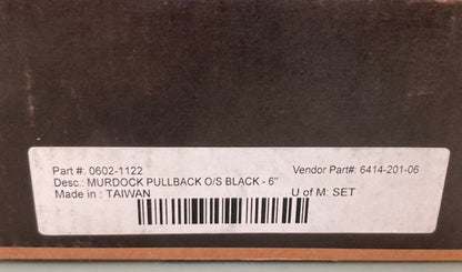 Biltwell 0602-1122 Murdock Risers Pullback O/S BLACK 6" 6414-201-06 New Genuine