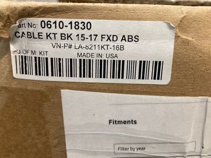 LA Choppers LA-8211KT-16B Cable Kit BK 15-17 FXD ABS 0610-1830 New Genuine