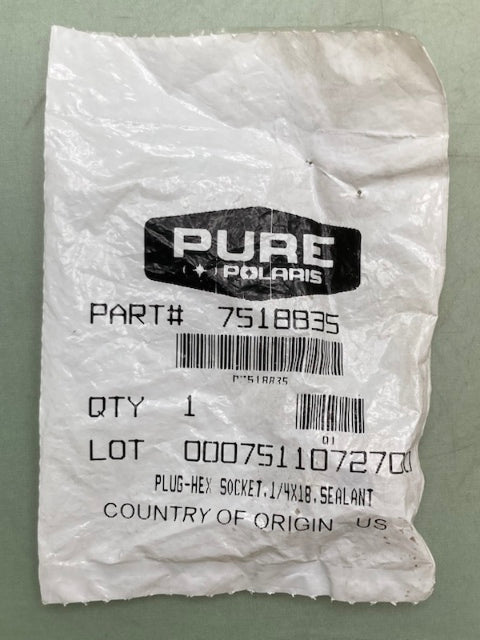 QTY 2 Polaris 7518835 PLUG New Genuine