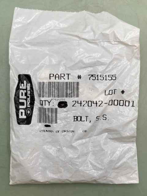 QTY 4 Polaris 7515155 Bolt, S.S. New Genuine