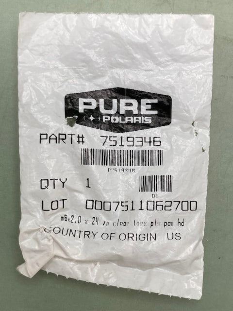 QTY 2 Polaris 7519346 SCREW New Genuine