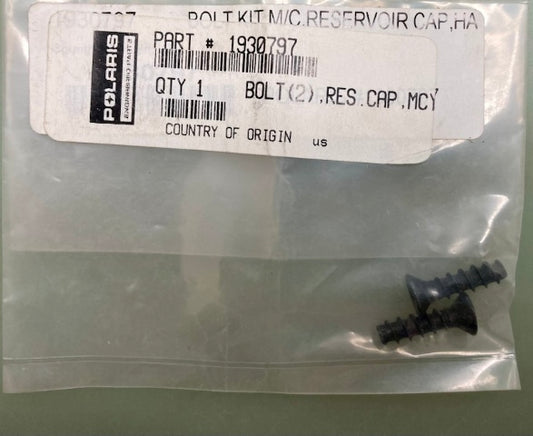 Polaris 1930797  Kit, Bolt(2), Res.Cap, Mcyl  New Genuine