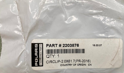 Polaris 2203876 Circlip-2.0X61.7(Pr-2016) New Genuine