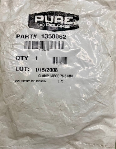 Polaris 1350062 Clamp-Large 76.5 Mm New Genuine