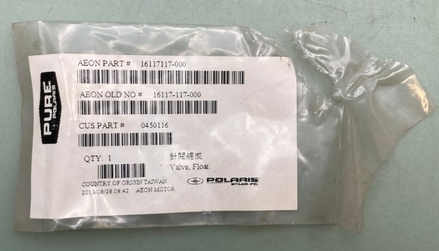 Polaris 0450116 Valve, Set, Needle New Genuine