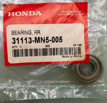 Honda 31113-MN5-005  Bearing, Rr. New Genuine