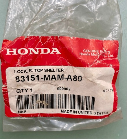 Honda 83151-MAM-A80 Lock, R., Top, Shelter New Genuine