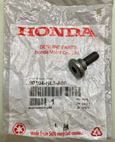 Honda 90104-HL3-A00  Bolt, Special, (8Mm) New Genuine