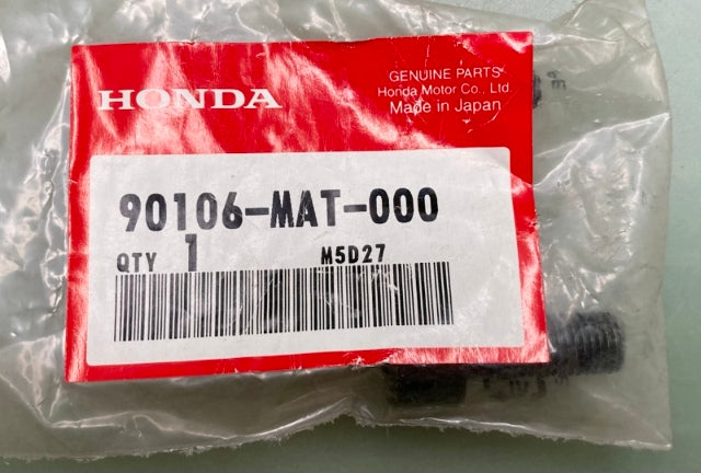 Honda 90106-MAT-000 Bolt, Socket, (10X26) New Genuine