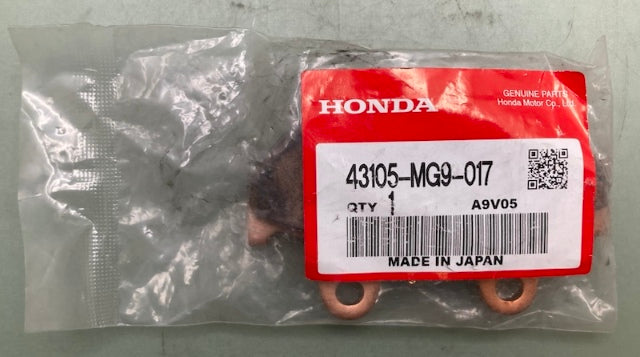 Honda 43105-MG9-017 Pad, Rr. 43105-MG9-007 New Genuine