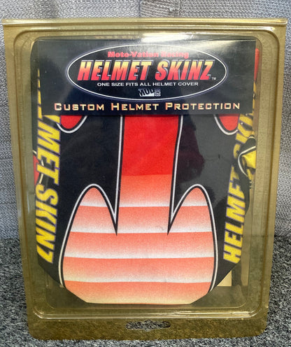 New Genuine Moto-Vation Racing Helmet Skinz Wrap Cover, Red and Yellow
