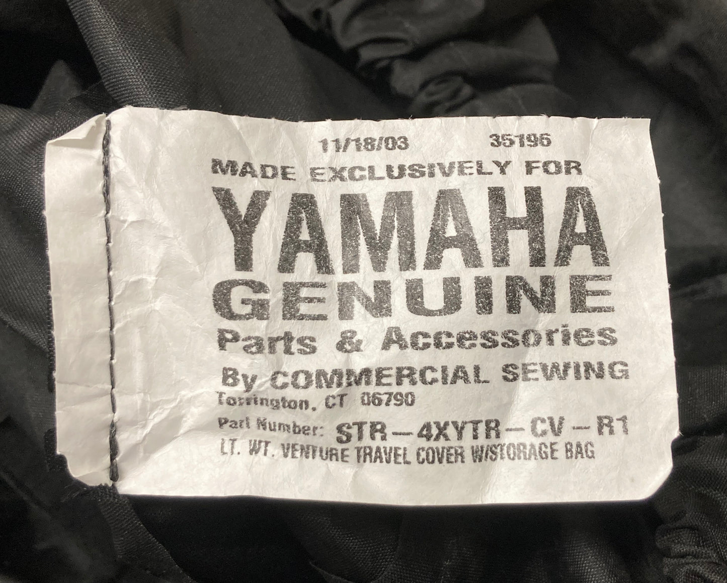 New Genuine Yamaha STR-4XYTR-CV-R1 LT. WT. Venture Travel Cover W/Storage Bag