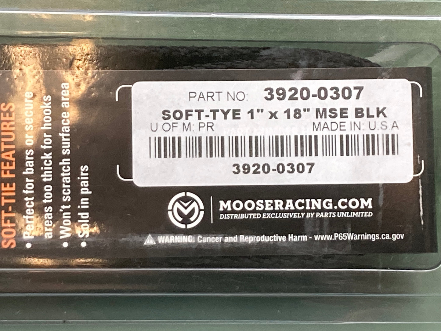 New Genuine Moose Racing 3920-0307 Soft-Ties 1" Wide x 18" Long