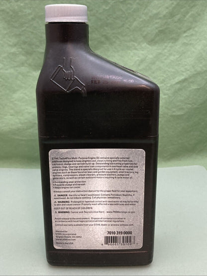 NEW GENUINE STIHL 7010-319-0000 Tech 4 Plus Engine Oil SAE 10W30 20 OZ