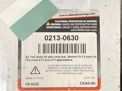 New Genuine All Balls 0213-0630 EZ Trail Boot Universal CV Boot W/ Cone Tool Kit