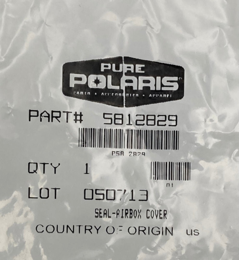 Polaris 5812829 Seal, Airbox, Cover New Genuine