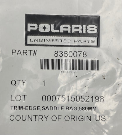 Polaris 8360078 Trim-Edge, Saddle, Bag, 580MM New Genuine