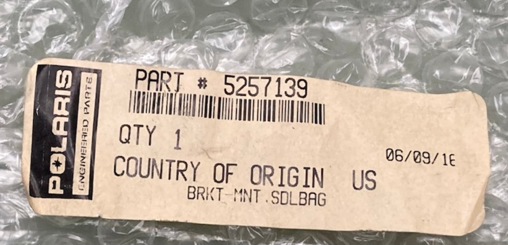 Polaris 5257139 Bracket Mount, Saddlebag New Genuine