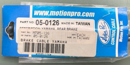 Motion Pro 05-0126 Black Vinyl Brake Cable, MP05-126, New Genuine