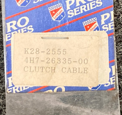 LeMans K28-2555 Black Vinyl Clutch Cable, 4H7-26335-00, New Genuine