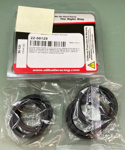 New Genuine All Balls 22-56129 Fork & Dust Seal Kit 41 x 53 x 8/10.5