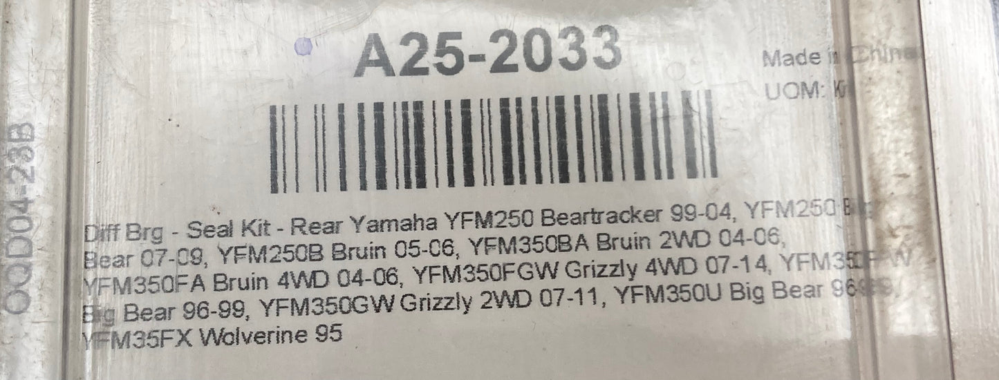 New Genuine Moose A25-2033 Rear Diff Bearing & Seal Kit Yamaha
