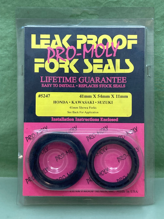 New Genuine Leak proof 5247 Pro-Moly Fork Seals 41mm x 54mm x 11mm