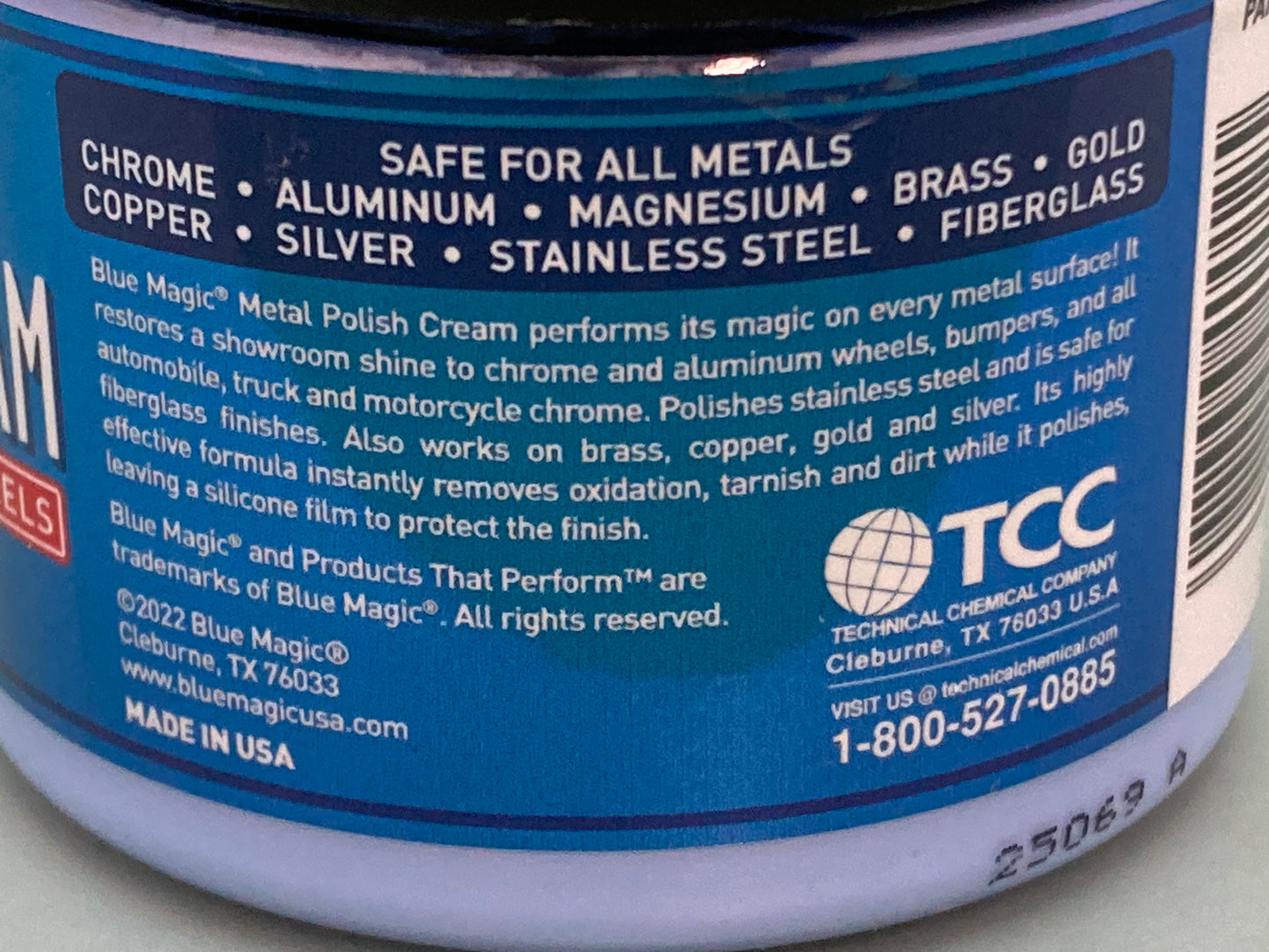New Genuine Blue Magic 400 metal polish cream 7 oz