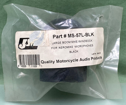 New Genuine J&M MS-57L-BLK Large Boom Mike Windsock