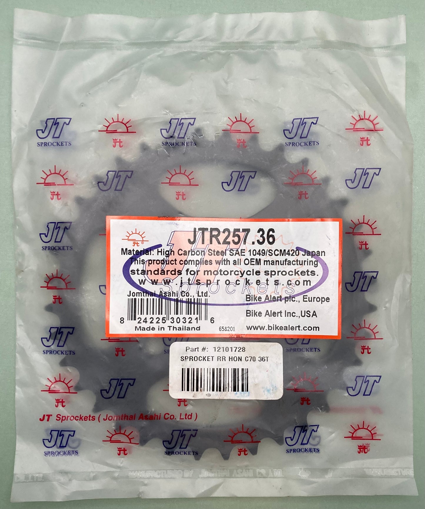 New Genuine JT Sprockets JTR257.36 Sprocket, High Carbon Steel