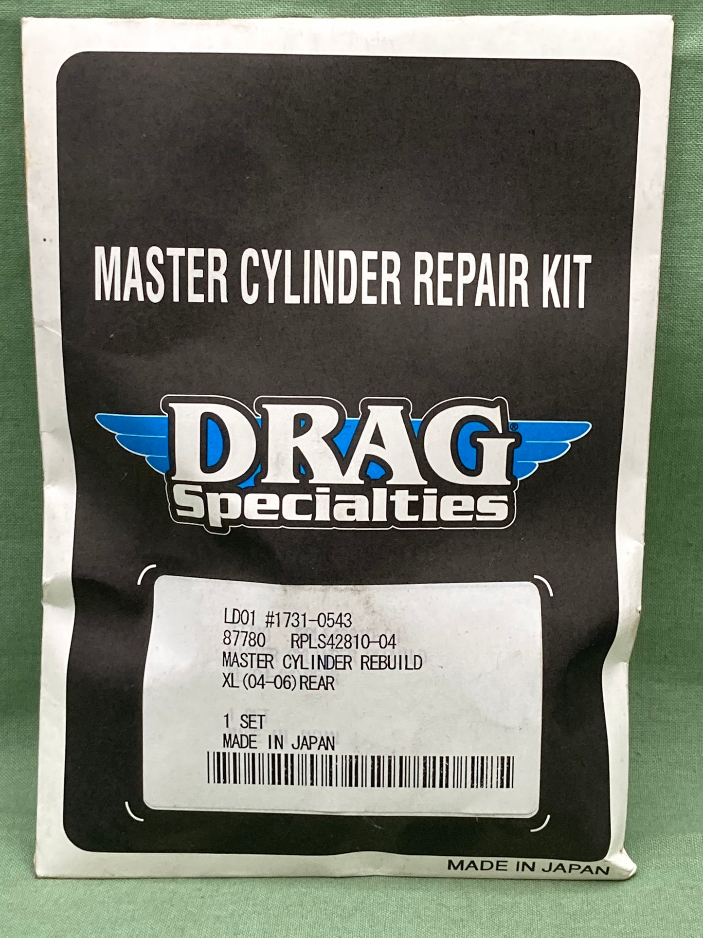 New Genuine Drag Specialties 1731-0543 Master Cylinder Rebuild Kit, XL Rear
