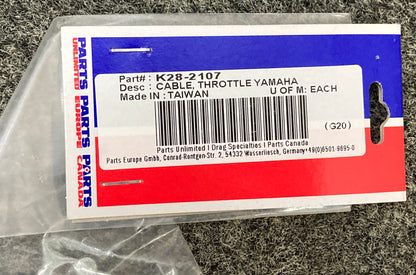 New Genuine Parts Unlimited K28-2107 Throttle Cable for Yamaha