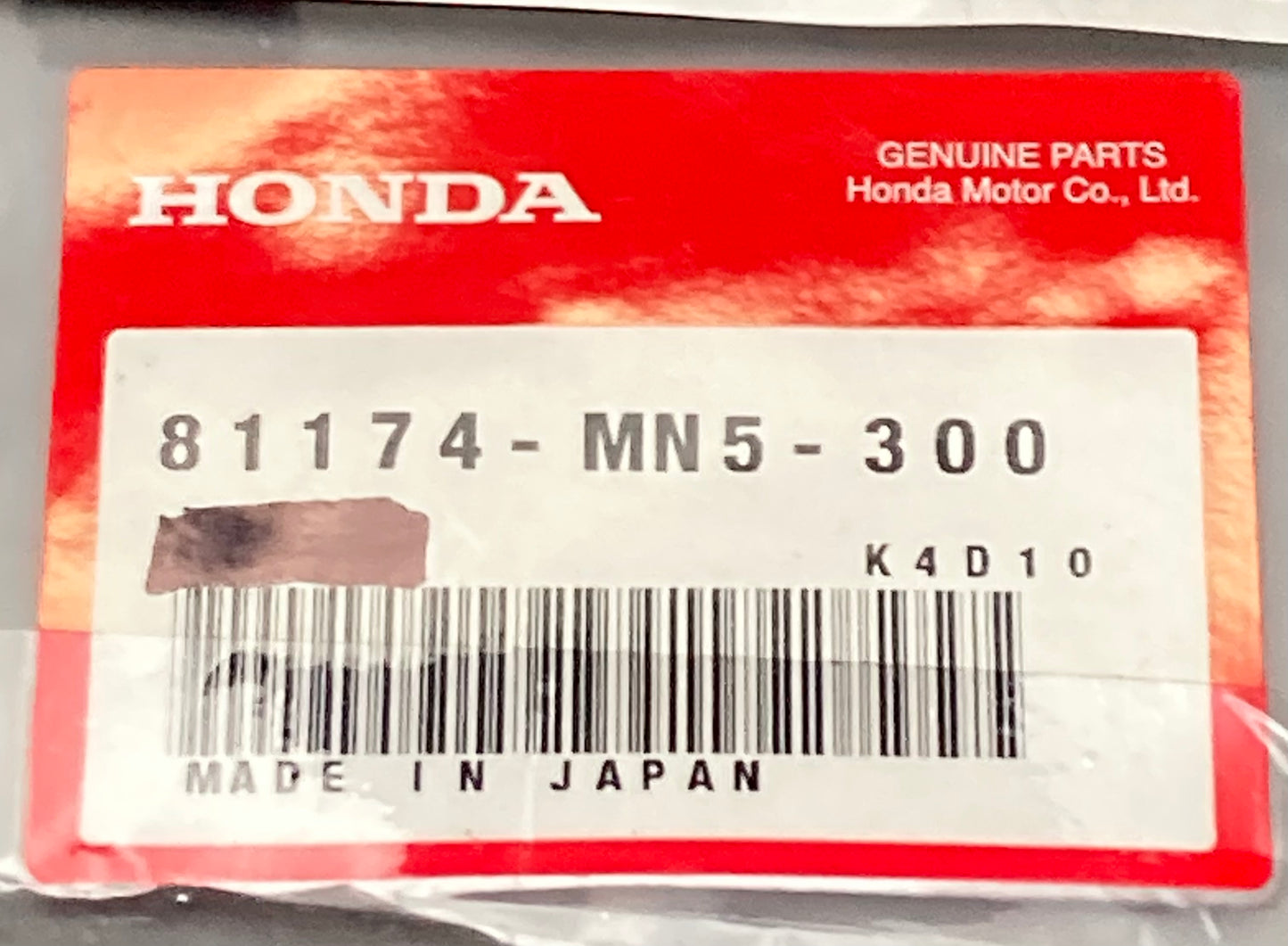 New Genuine Honda 81174-MN5-300 Rubber Seal