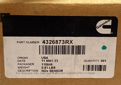 New Genuine Cummins 4326873RX NOx Sensor
