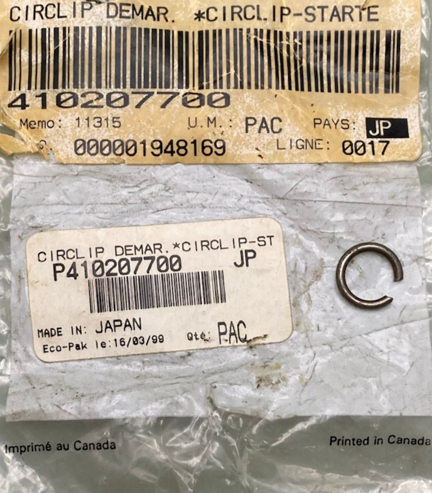 Sea-Doo by BRP P410207700 Circlip-Starter New Genuine 410207700