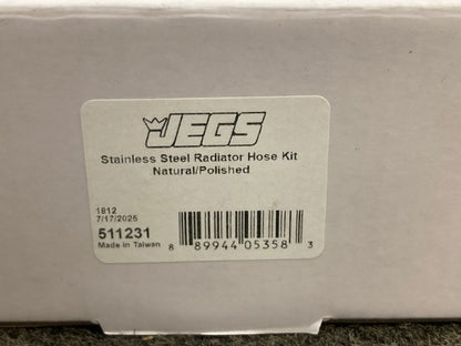 Jegs 511231 SS Radiator Hose Kit Natural/Polished New Genuine